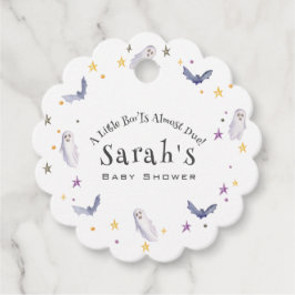 Een kleine boe heeft bijna een Halloween Baby show Bedankjes Labels