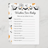 Een kleine boe heeft bijna een Halloween Baby show Informatiekaartje (Voorkant / Achterkant)