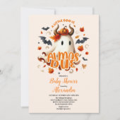 Een kleine boe heeft bijna een Halloween Baby show Kaart (Voorkant)