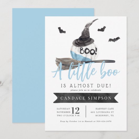 Een kleine boe heeft bijna een Halloween Baby show Kaart (Voorkant / Achterkant)