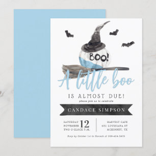Een kleine boe heeft bijna een Halloween Baby show Kaart