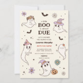 Een kleine boe heeft bijna een Halloween Baby show Kaart (Voorkant)