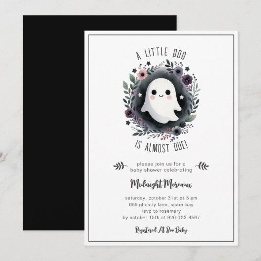 Een kleine boe heeft bijna een Halloween Baby show Kaart (Voorkant / Achterkant)