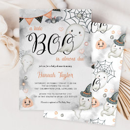 Een kleine boe heeft bijna een Halloween Baby show Kaart