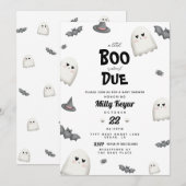 Een kleine boe heeft bijna een Halloween Baby show Kaart (Voorkant / Achterkant)