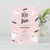 Een kleine boe heeft bijna een Halloween Baby show Kaart (Staand voorkant)