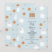 Een kleine boe heeft bijna een Halloween Baby show Kaart (Voorkant / Achterkant)