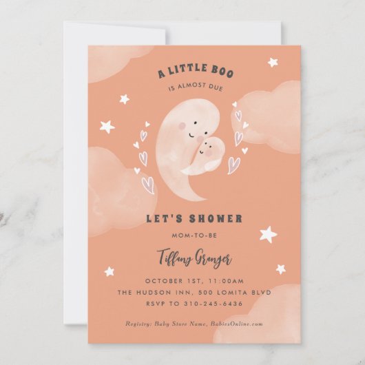 Een kleine boe heeft bijna een Halloween Baby show Kaart (Voorkant)