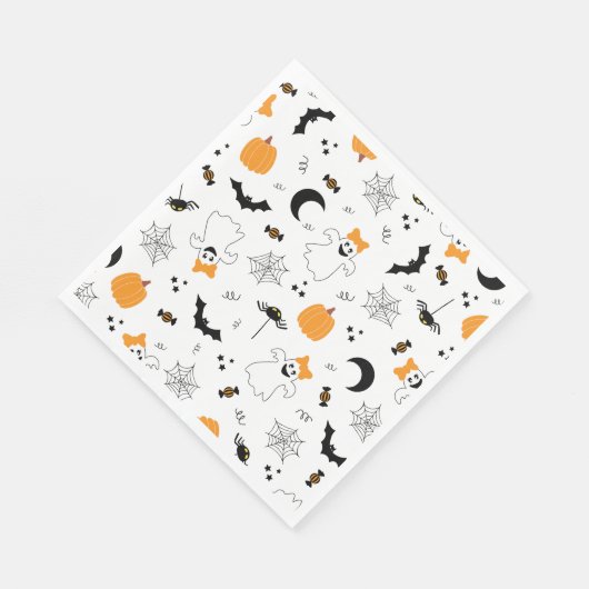 Een kleine boe heeft bijna een Halloween Baby show Servet (Hoek)