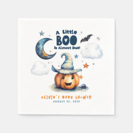 Een kleine boe heeft bijna een Halloween Baby show Servet
