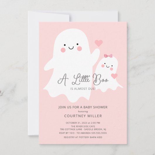 Een kleine boe is bijna Baby shower Kaart (Voorkant)