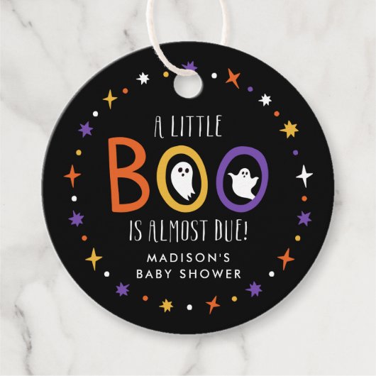 Een kleine boe is bijna verwant Baby shower Bedankjes Labels (Voorkant)