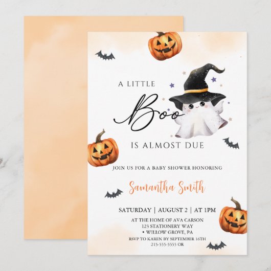 Een kleine boe is bijna verwant Baby shower Kaart (Voorkant / Achterkant)