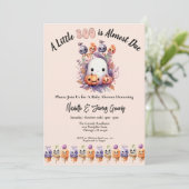 Een kleine boe is bijna verwant Baby shower Kaart (Staand voorkant)