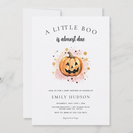 Een kleine boe is bijna verwant Baby shower Kaart (Voorkant)