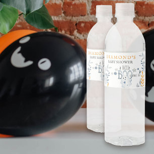 Een kleine boe is bijna verwant Baby shower Waterfles Etiket