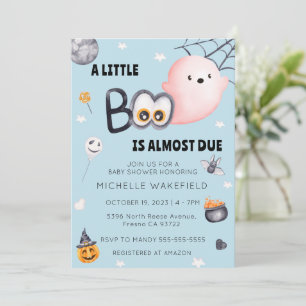 Een kleine boe is te wijten Boy Halloween Baby sho Kaart