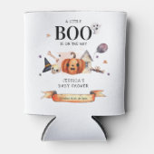 Een kleine boe op het Baby shower Way Halloween Blikjeskoeler (Voorkant)