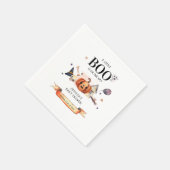 Een kleine boe op het Baby shower Way Halloween Servet (Hoek)