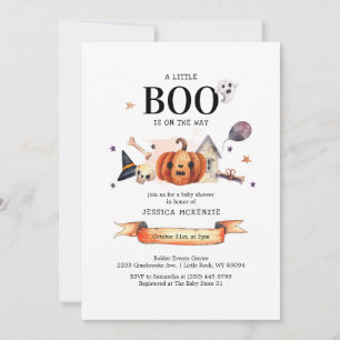 Een kleine boe op Way Halloween Baby shower Kaart