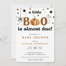 Een kleine boe-uitnodiging voor Halloween Baby sho Kaart