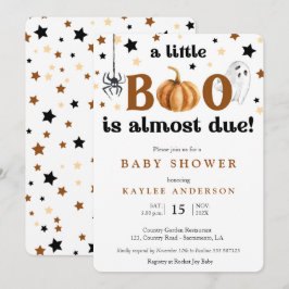 Een kleine boe-uitnodiging voor Halloween Baby sho Kaart