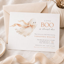 Een Kleine Boe Waterverf Halloween Baby Shower