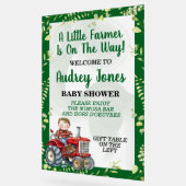 Een kleine boer is op weg naar het Baby shower Acryl Bord (Hoek)