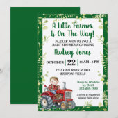 Een kleine boer is op weg naar het Baby shower Kaart (Voorkant / Achterkant)