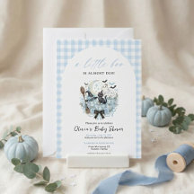 Een Kleine Boo Baby Shower Blauw Halloween
