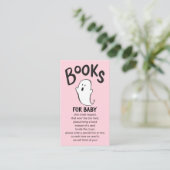 Een kleine Boo Baby shower Book Request Informatiekaartje (Staand voorkant)