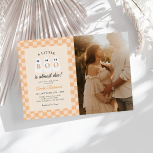 Een Kleine Boo Baby Shower Halloween-foto Kaart