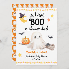 Een kleine Boo Baby shower Halloween uitnodiging