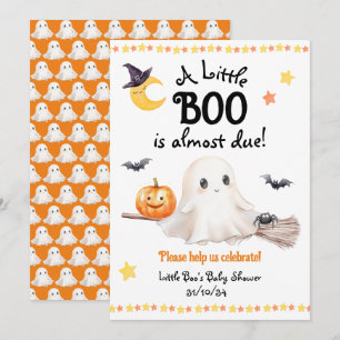 Een kleine Boo Baby shower Halloween uitnodiging