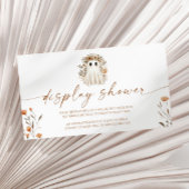 Een kleine Boo Boho Ghost Baby shower Display Show Informatiekaartje