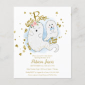 Een kleine Boo Budget Boy Baby shower uitnodiging (Voorkant)