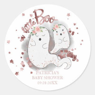 Een kleine Boo Cute Halloween Girl Baby shower Kla Ronde Sticker