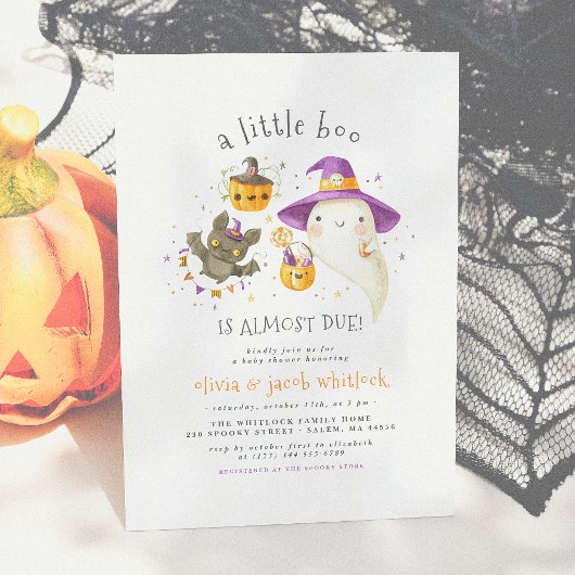 Een kleine Boo Cute Halloween Theme Herfst Baby sh Kaart