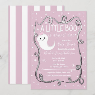 Een Kleine Boo Geest Roze Halloween Baby Borrel Kaart