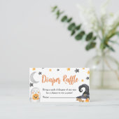 Een kleine Boo Gender Neutral Diaper Raffle Insert Visitekaartje (Staand voorkant)