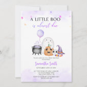 Een kleine Boo Girl Halloween Baby shower Kaart (Voorkant)