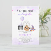 Een kleine Boo Girl Halloween Baby shower Kaart (Staand voorkant)