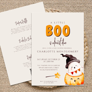 Een Kleine Boo Halloween All In One Baby Shower Kaart