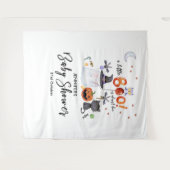 Een kleine Boo Halloween Baby shower achtergrond Wandkleed (Voorkant (horizontaal))