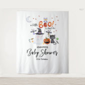 Een kleine Boo Halloween Baby shower achtergrond Wandkleed (Voorkant)