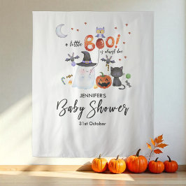 Een kleine Boo Halloween Baby shower achtergrond Wandkleed