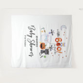 Een kleine Boo Halloween Baby shower achtergrond Wandkleed (Voorkant (horizontaal))