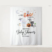Een kleine Boo Halloween Baby shower achtergrond Wandkleed (Voorkant)