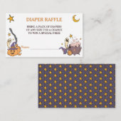 Een kleine Boo Halloween Baby shower Diaper Raffle Informatiekaartje (Voorkant / Achterkant)