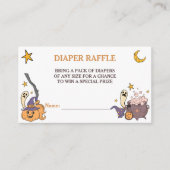Een kleine Boo Halloween Baby shower Diaper Raffle Informatiekaartje (Voorkant)